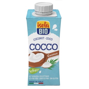 ECO Crema din nuca de cocos pentru gatit, fara gluten, Isola Bio 200ml