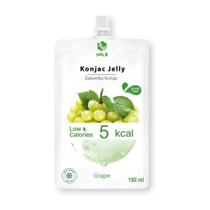 Jeleu din konjac cu Struguri, low calorie (fără zahăr adăugat) 150ml - Jelly B.