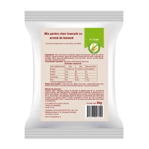 Mix pentru chec cu aroma de BANANA (lowcarb, fara zahar, fara gluten, keto) 80g - NoCarb
