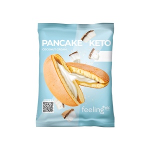 Pancake KETO cu crema de COCOS (fara zahar) 50g - FeelingOk