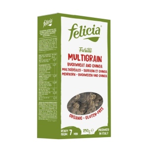 Paste Fusilli ECO multicereale(porumb, orez, hrisca, quinoa) (fara gluten) 250g - Felicia