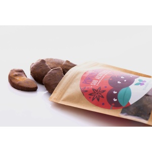 Portocale felii invelite in ciocolata cu lapte si Scortisoara, Stevia (fara zahar) 200g - Sweeteria - Img 3