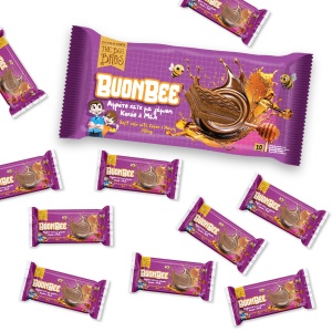Prajitura cu crema de cacao cu miere (fara zahar adaugat) 250gr (10 buc x 25g) - Buon Bee. The Bee Bros - Img 2
