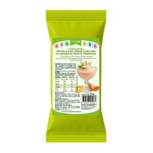 Pudra pentru jeleu sau crema cu aroma de FRUCTE TROPICALE (lowcarb, fara zahar, fara gluten, keto) 100g - NoCarb