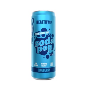 Bautura functionala Soda Pop cu aroma de Afine (cu prebiotice, fara zahar, cu Stevia) 330ml - HealthyCo