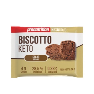 Biscuit KETO cu cacao neagra (fara zahar, proteic, keto, lowcarb) 50g - Pro Nutrition