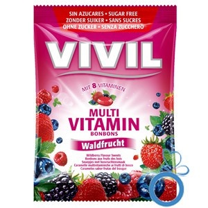 Bomboane Multivitamine fructe de padure (fara zahar) 60g - VIVIL
