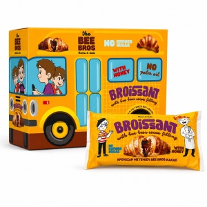 Croissant cu miere si umplutura de Cacao (fara zahar, fara ulei de palmier) 6 buc x 42g - The Bee Bros - Img 3
