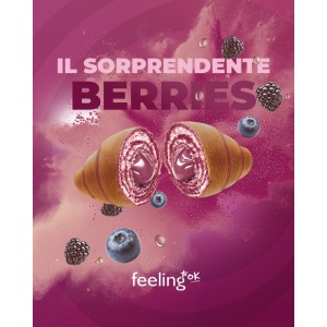 Croissant keto cu crema de FRUCTE de PADURE (Low-Carb, fara zahar) 50g - FeelingOK - Img 2
