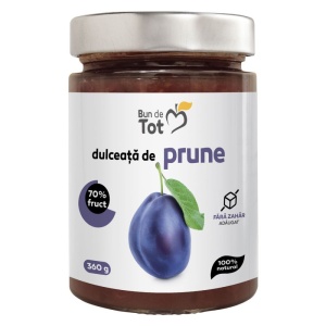 Dulceata de prune (fara zahar) "BUN DE TOT" 360g DACIA PLANT