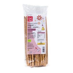 ECO Grisine integrale subtiri cu susan si ulei extravirgin de masline, Baule Volante 125g