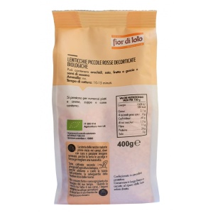 ECO Linte rosie decorticata, fara gluten, Fior di Loto 400g - Img 3