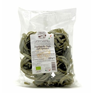 ECO Paste Tagliatelle cuib din grau dur si spanac Iris Bio 500g - Img 2