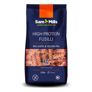 Fusilli High protein din linte rosie si mazare galbena (fara gluten) 250g - SamMills - Img 2