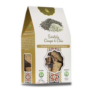 Saratele vegane cu seminte de canepa & chia 107g - Hiper Ambrozia