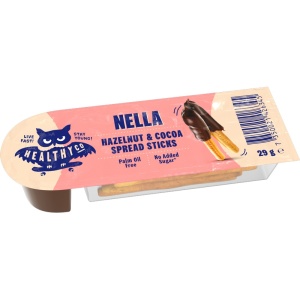 Sticksuri si crema de ciocolata cu alune cu Stevia (fara zahar, fara ulei de palmier) 29g - HEALTHYco - Img 2