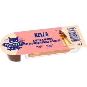 Sticksuri si crema de ciocolata cu CARAMEL SARAT cu Stevia (fara zahar, fara ulei de palmier) 29g - HEALTHYco - Img 2