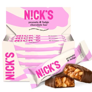 Baton Peanuts & Fudge cu Stevia (fara zahar) 40g - Nick's - Img 5