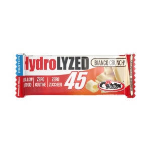 Baton proteic hidrolizat cu CIOCOLATA ALBA CROCANTA (fara zahar, fara gluten) 35g - Pro Nutrition