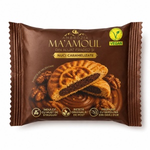 Biscuite umplut cu crema de nuci caramelizate MA’AMOUL (fara zahar, vegan) 50g - Ambrozia
