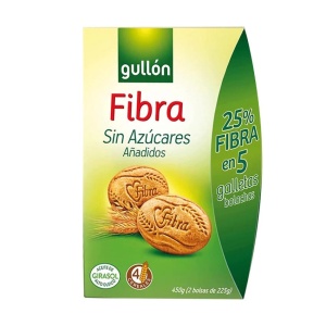 Biscuiti cu fibre vegetale Fibra (fara zahar) 450g - Gullon