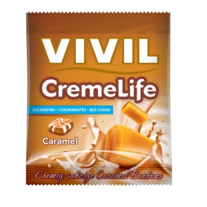Bomboane Creme Life Classic cu aroma de caramel (fara zahar) - VIVIL 60g