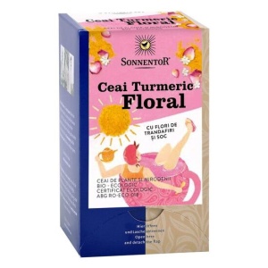 CEAI TURMERIC FLORAL CU FLORI TRANDAFIR SI SOC ECO 18dz SONNENTOR