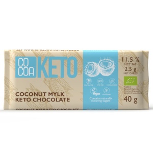 Ciocolata ECO cu cocos (fara zahar, fara gluten, keto, vegan) 40g COCOA