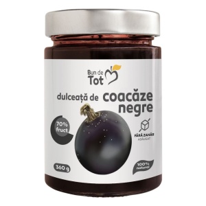 Dulceata de coacaze negre (fara zahar) "BUN DE TOT" 360g DACIA PLANT