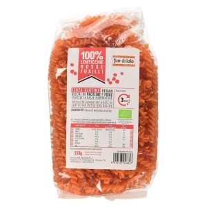 ECO Paste Fusilli din linte rosie fara gluten, Fior di Loto 250g