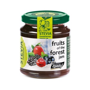 Gem de fructe de padure fara zahar, cu STEVIA, 370g - Kandy's