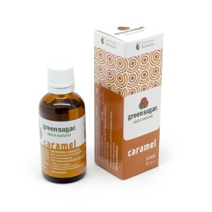 Indulcitor natural lichid cu Stevia si aroma de caramel 50ml - Green Sugar
