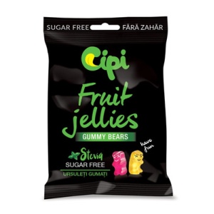Jeleuri ursuleti cu fructe si Stevia (fara zahar) 75g - Cipi
