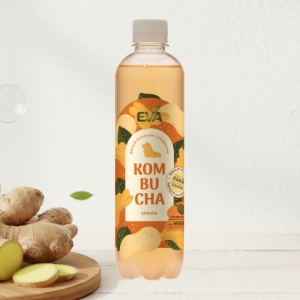 Kombucha cu Ghimbir si Stevia (fara zahar) 500ml - EVA