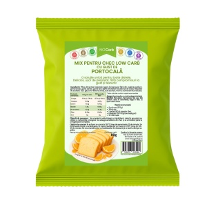 Mix pentru chec cu aroma de PORTOCALA (lowcarb, fara zahar, fara gluten, keto) 80g - NoCarb