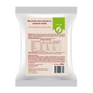 Mix pentru chec cu aroma de VANILIE (lowcarb, fara zahar, fara gluten, keto) 80g - NoCarb - Img 2