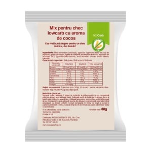 Mix pentru chec cu COCOS (lowcarb, fara zahar, fara gluten, keto) 80g - NoCarb