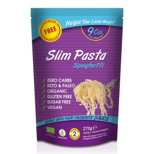 Spaghetti din faina de konjac BIO 270g (vegan, fara carbohidrati, fara gluten, keto) - Slim Pasta - Img 1