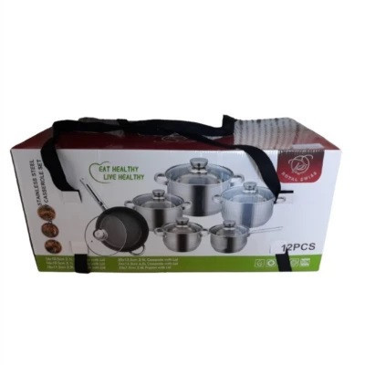 Set cratite inox 12 piese cu capac