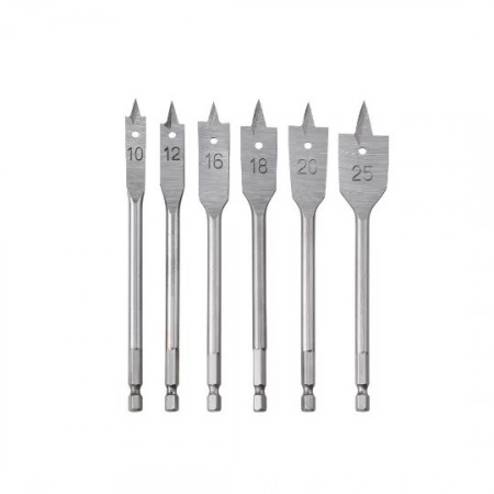 Set 6 burghie plate pentru lemn 10-25X150 mm