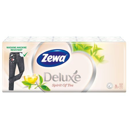 Set Servetele nazale in 3 straturi, albe, Zewa Spirit of Tea 10 buc