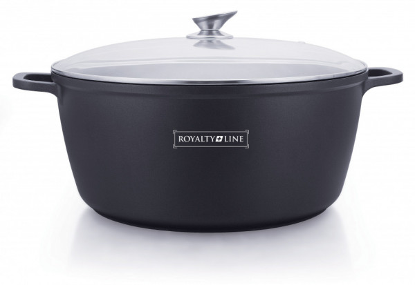 Cratita cu interior marmorat cu capac 20 cm 2.5l RL-BS20ML