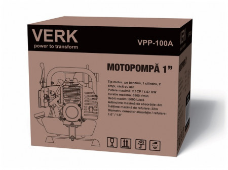 Motopompa 2.1CP, 42.7CC Verk VPP-100A - Img 2