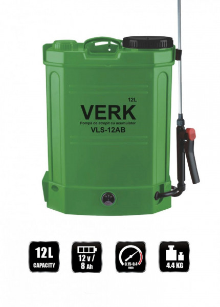 Pompa de stropit 12 LITRI Cu acumulator Verk VLS-12AB