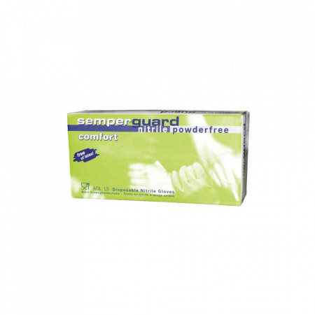 Set 90 bucati Manusi Medicale Nitril Semperguard Comfort Nepudrate Marimea XL
