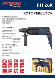 Ciocan rotopercutor 800w, SDS+, RH26K