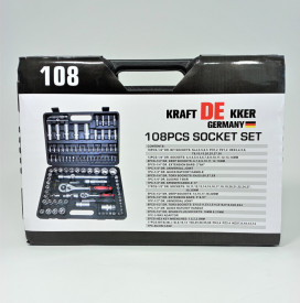 Trusa scule auto cu clichet 1/4" SI 1/2", 108 piese KD-108