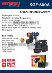 Pistol pentru vopsit SGF800A, 800W