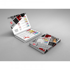 Set 6 cutite inox maner colorat