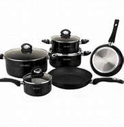 Set oale 10 piese cu interior marmorat negru